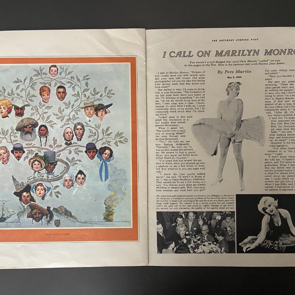 THE SATURDAY EVENING POST MAGAZINE - NORMAN ROCKWELL, Marilyn Monroe